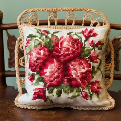 Latch Hook Kits Square Pillowcase Kits Pomegranate Fruit Latch Hook Cushion Rug Throw Pillow Mat Embroidery Craft Kits for Beginner with Printed Pattern Canvas Home Decor 43x43cm