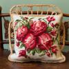 Latch Hook Kits Square Pillowcase Kits Pomegranate Fruit Latch Hook Cushion Rug Throw Pillow Mat Embroidery Craft Kits for Beginner with Printed Pattern Canvas Home Decor 43x43cm view 1