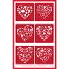 Etching Stencil Floral Hearts, for Glass & Ceramics view 1