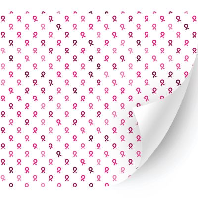HTV4U Breast Cancer Awareness Patterned Heat Transfer Vinyl (Tiny Pink Ribbon, 13.5" x 5 Yards) - Printed Iron on Vinyl, Heat Press Paper for T-Shirt, DIY Craft