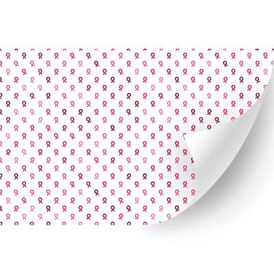 HTV4U Breast Cancer Awareness Patterned Heat Transfer Vinyl (Tiny Pink Ribbon, 18.5" x 12") - Printed Iron on Vinyl, Heat Press Paper for T-Shirt, DIY Craft