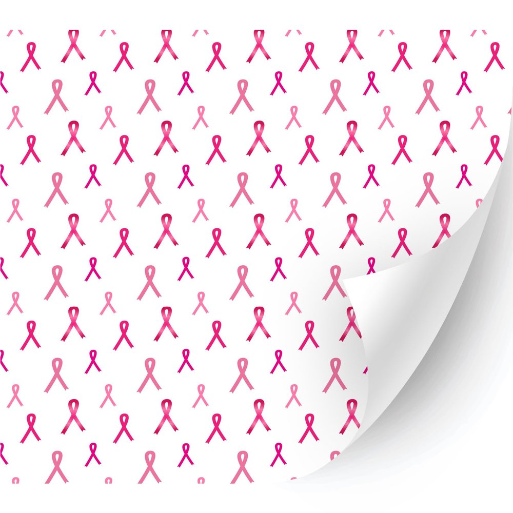HTV4U Puff Breast Cancer Awareness Patterned Heat Transfer Vinyl (Gradient Ribbon, 12" x 5 Yards) - Patterned 3D Printed Iron on Vinyl, Heat Press Transfer Paper, Art Film for T-Shirt