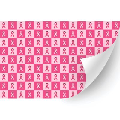 HTV4U Puff Breast Cancer Awareness Patterned Heat Transfer Vinyl (Pink Check Ribbon, 20" x 1 Yard) - Patterned 3D Printed Iron on Vinyl, Heat Press Transfer Paper, Art Film for T-Shirt