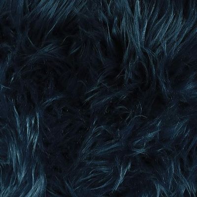 Faux Fake Fur Long Pile Luxury Shaggy/Craft, Sewing, Cosplay, Costume, Decorations / 60" Wide/Sold by The Yard (Navy Blue, 15"X15" Square Piece)