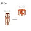 Uxcell Leather Cord End Clasp, 20pcs 4mm Hole Leather Clasps, Rose Gold view 2