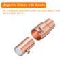 Uxcell Leather Cord End Clasp, 20pcs 4mm Hole Leather Clasps, Rose Gold view 3
