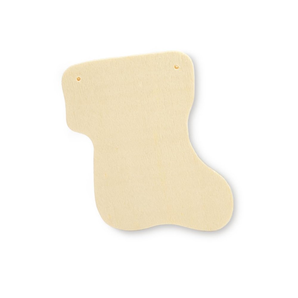 10 Pcs, 4" Stockings 4" Tall X 3-7/16" Wide X1/8" Thick Made from Birch Plywood