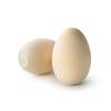 100 Pcs, 3-1/4" Small Wood Goose Eggs 3-1/4" Tall X 2-3/16" Wide Egg Has Flat Bottom for Standing view 2