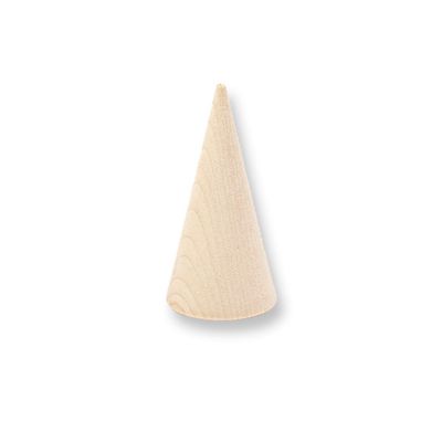 100 Pcs, Solid Wood Cone 1-1/2" Base Diameter X 3" Tall Dimensional Cone