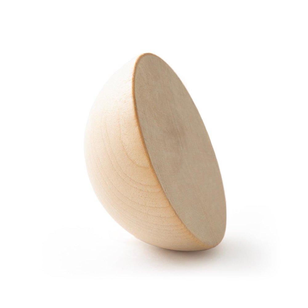 10 Pcs, 3" Split Wood Balls - 1-1/2" Thick