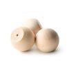 100 Pcs, 2" Wide Ball Knobs/Wooden Doll Heads Flat 1-3/16" W/ 3/16" Hole Use Ks1250 Threaded Screws view 3
