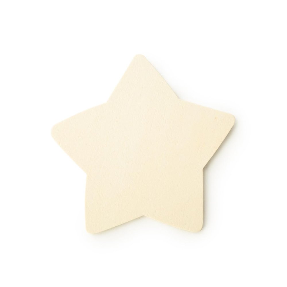 10 Pcs, Country Stars 5" Tall X 5" Wide X Approx1/8" Thick Made from Birch Plywood