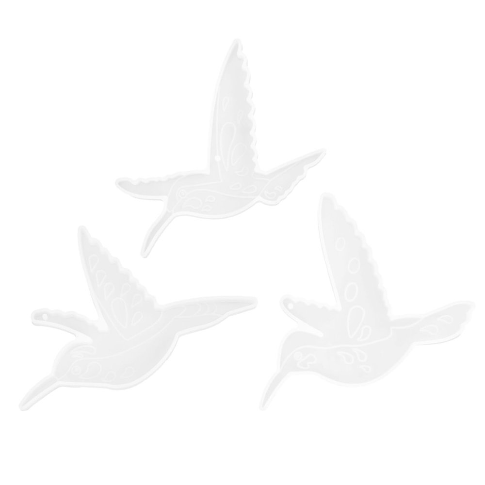 3pcs Handmade Silicone Hummingbird Molds for Crafts Flexible Epoxy Molds for Home Decor Smooth and Non-Stick Silicone for Unique Bird Ornaments and Decorations