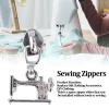 10 Pcs Zipper Pull, Zinc Alloy Sewing Machine Metal Zipper Pulls Jacket Crafts Handbags Luggage Zipper Head for Luggages Purses Bags Bulk(#6) view 2