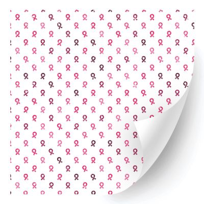 HTV4U Glitter Breast Cancer Awareness Patterned Heat Transfer Vinyl (Tiny Pink Ribbon, 12" x 1 Yard) - Printed Iron on Vinyl, Heat Press Paper for T-Shirt, DIY Craft