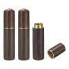 PATIKIL 0.7" OD Wooden Sewing Needle Storage Holder, 3 Pcs Portable Embroidery Needle Pin Toothpick Storage Tube Case Box for Hand Craft Knitting, Dark Brown view 1