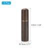 PATIKIL 0.7" OD Wooden Sewing Needle Storage Holder, 3 Pcs Portable Embroidery Needle Pin Toothpick Storage Tube Case Box for Hand Craft Knitting, Dark Brown view 2