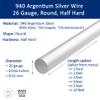 26 Gauge, Round, Half Hard, 940 Argentium Silver Wire - 4 FT - for Jewelry Art from WIZART view 2