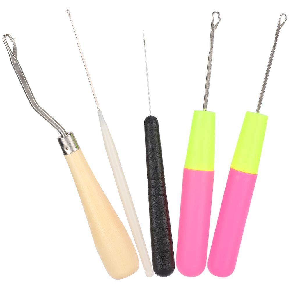 5Pcs Latch Hook Tool Set, Different Sizes Bent Tongue Crochet Needle Kit, DIY Knitting Tool, DIY Supplies, Crochet Needle Hook for Rug Making and Art Crafts
