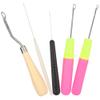 5Pcs Latch Hook Tool Set, Different Sizes Bent Tongue Crochet Needle Kit, DIY Knitting Tool, DIY Supplies, Crochet Needle Hook for Rug Making and Art Crafts view 1