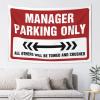CakJuice Aesthetic Tapestry Manager Parking Only Tapestry Tapestry Wall Art Boys Room Decor Teenager (Size : 75X100CM) view 1