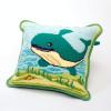 Latch Hook Pillowcase Kits Little Whale Latch Hook kit Cushion Throw Pillow Embroidery Craft Kits for Beginner DIY Latch Hook Rug Kit with Printed Canvas Hobby & Craft 43x43cm view 1