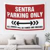 CakJuice Bedroom Door Decorations Sentra Parking Only Tapestry Funny Tapestry Boys Room Decor Teenager (Size : 75X100CM) view 1