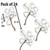 Pack of 24 White Jingle Bells on Wire Pick by Factory Direct Craft - Metal Sleigh Bells on Wire Stems for Christmas and Holiday DIY Projects, Gift Wrapping, Floral and Centerpiece Arrangements (8" H) view 2