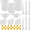EXCEART 1set Silicone Resin Mixing Cups Set Jewelry Making Tools Silicone Measuring Cups for Accurate Epoxy Resin Crafting and Reusable view 1