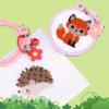 Caydo 6 Pieces Cross Stitch Kit for Kids Embroidery Kits with Woodland Animal Patterns Needlepoint Kit Kids with Instructions for DIY Key Chain, Backpack Charms, Ornaments and Needle Craft view 4
