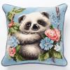 Latch Hook Pillowcase Kits Flower Sloth Latch Hook kit Cushion Throw Pillow Embroidery Craft Kits for Beginner DIY Latch Hook Rug Kit with Printed Canvas Hobby & Craft 43x43cm view 1
