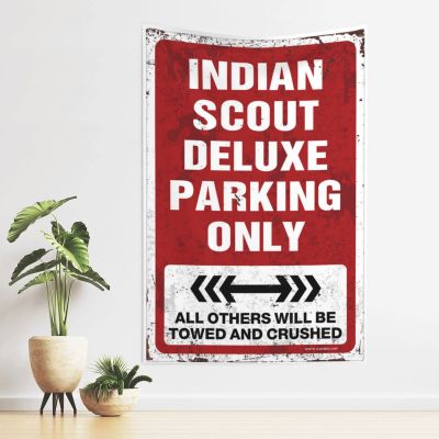 CakJuice Aesthetic Tapestry Indian Scout Deluxe Parking Only Tapestry Tapestry Wall Art Boys Room Decor Teenager (Size : 100X150CM)