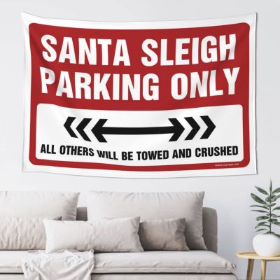 CakJuice Man Cave Accessories and Decor Santa Sleigh Parking Only Tapestry Wall Decor Dorm Tapestries for Bedroom (Size : 100X150CM)