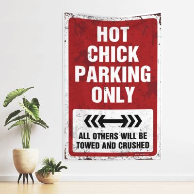 Beer Decorations for Man Cave Hot Chick Parking Only Tapestry Tapestries Wall Decor for Dorm Room (Size : 75X100CM)