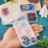 Craftdady 2Pcs Gemstone Charms Silicone Molds Oval Teardrop Rectangle Gems Resin Casting Molds with Jump Rings for Epoxy Resin Crafts DIY Earrings Jewelry Making Supplies view 2
