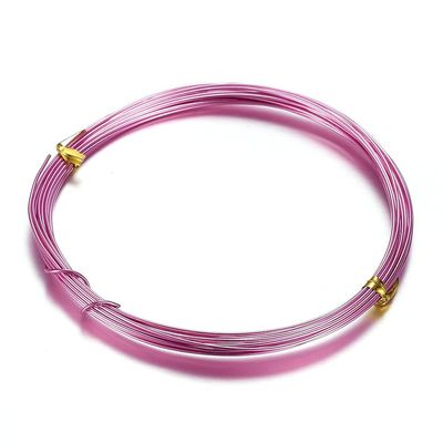 Pandahall 328 Feet Aluminum Wire Bendable Craft Metal Wire 18 Gauge Sculpting Jewelry Beading Artistic Floral Wire for DIY Arts Craft Making (Deep Pink)