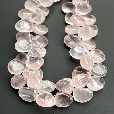Natural Natural Rose Quartz Heart Smooth Beads 99 mm 8 inch Long String Jewelry Making Gemstone Beads for Necklace Bracelet