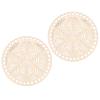MECCANIXITY Wooden Bottom for Knitting Basket, 5.5"(14cm) Round Crochet Bag Bottom, Wooden Basket Bottom for DIY Basket Crochet, Bag Weaving Knitting Base, 2 Pack view 1