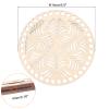 MECCANIXITY Wooden Bottom for Knitting Basket, 5.5"(14cm) Round Crochet Bag Bottom, Wooden Basket Bottom for DIY Basket Crochet, Bag Weaving Knitting Base, 2 Pack view 2