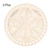 MECCANIXITY Wooden Bottom for Knitting Basket, 5.5"(14cm) Round Crochet Bag Bottom, Wooden Basket Bottom for DIY Basket Crochet, Bag Weaving Knitting Base, 2 Pack view 3
