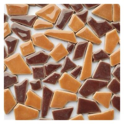 XiBany 100g 50 Mixed Color DIY Ceramic Mosaic Tiles Ceramic Irregular Mosaic Making Tiles DIY Wall Crafts Handmade Decorative Materials (Color : 6, Size : A)