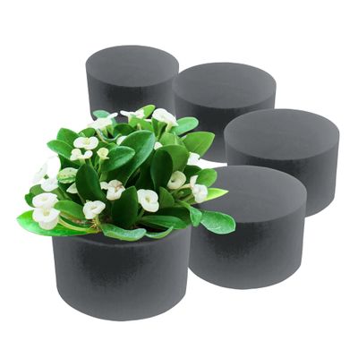XCEL Floral Foam Blocks - Reusable, Weather Resistant Craft Foam Fresh & Artificial Flower Arrangements, Faux Florist Foam Planters Florist Supplies (Gray 5" Round x 3" Thick - 6 Pack)