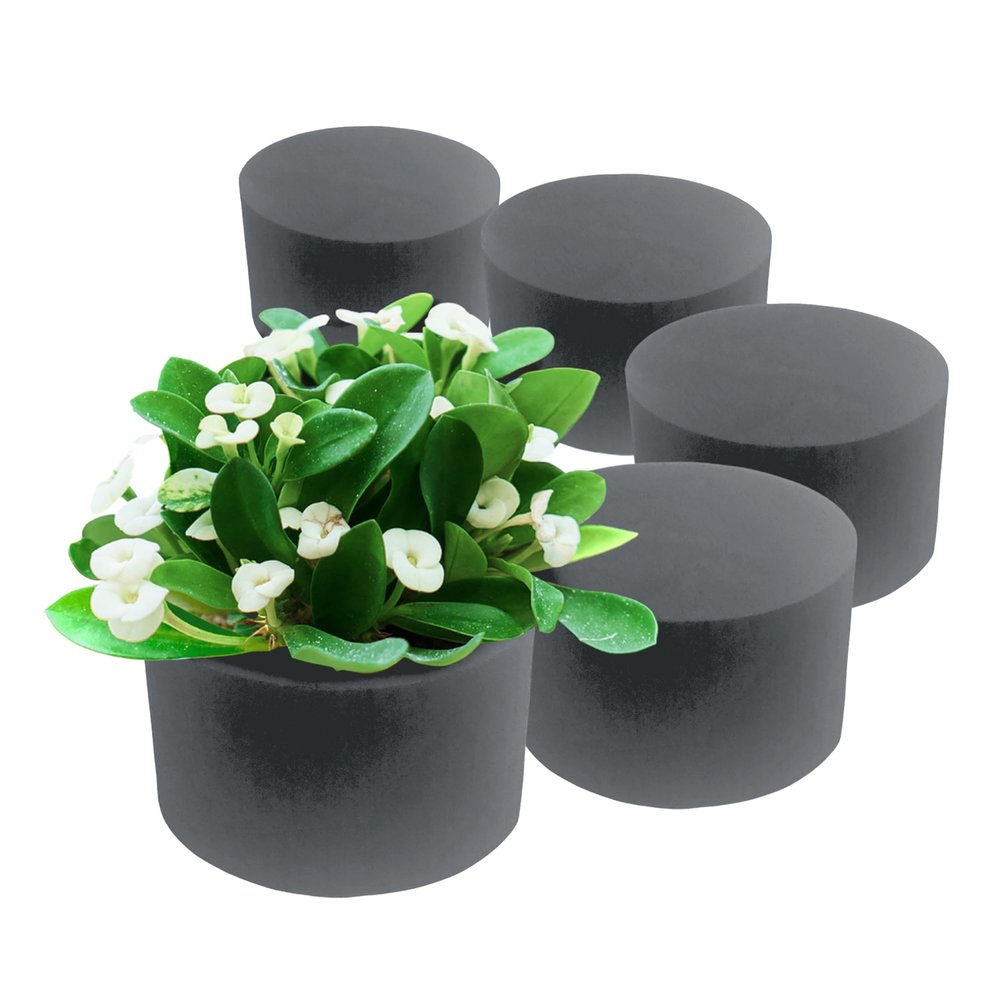 XCEL Floral Foam Blocks - Reusable, Weather Resistant Craft Foam Fresh & Artificial Flower Arrangements, Faux Florist Foam Planters Florist Supplies (Gray 5" Round x 3" Thick - 6 Pack)