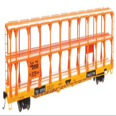 Walthers Mainline 910-8205 HO Scale 89' Flatcar w/Tri-Level Open Auto Rack - Ready to Run - Denver & Rio Grande Western(TM) Rack Trailer-Train Flatcar TTKX #802548