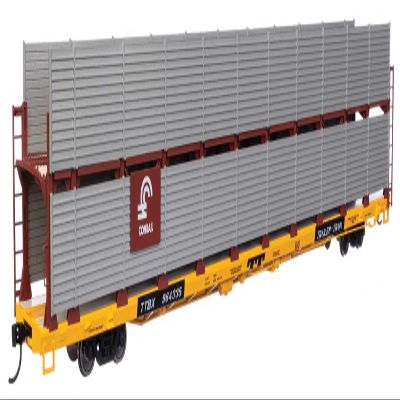 Walthers Mainline 910-8109 HO Scale 89' Flatcar w/Bi-Level Shielded Auto Rack - Ready to Run - Conrail Rack/Trailer-Train Flatcar TTBX #964335