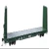Walthers Mainline 910-50601 HO Scale 68' Bulkhead Flatcar - Ready to Run - British Columbia #66501 view 1