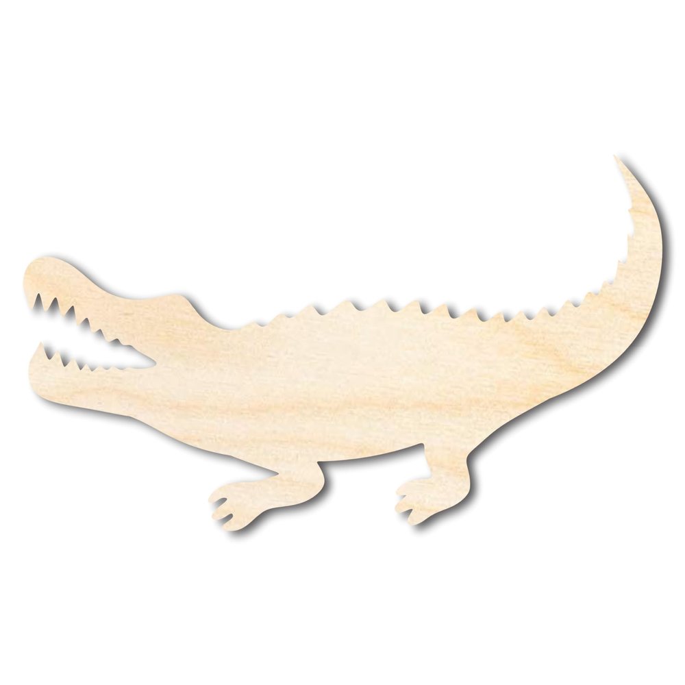 Unfinished Wood Alligator Shape | Reptile | DIY Craft Cutout | Up to 46" 20" / 1/4"