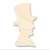 Unfinished Wood Abraham Lincoln Silhouette | DIY American History Craft Cutout | Up to 36" 24" / 1/2" view 1