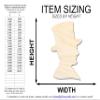 Unfinished Wood Abraham Lincoln Silhouette | DIY American History Craft Cutout | Up to 36" 24" / 1/2" view 2