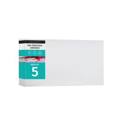 PIXY CANVAS Value Pack of 5 Stretched Canvas 22x28 inch, 3/4 (0.75) inch deep for Your Paintings/Artwrok/Wall Art/Wall Decor (Pack of 5 Canvas, 22 x 28 inch, Landscape)